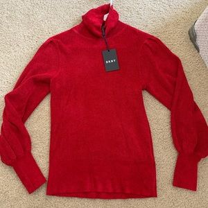 DKNY Red Turtleneck Sweater